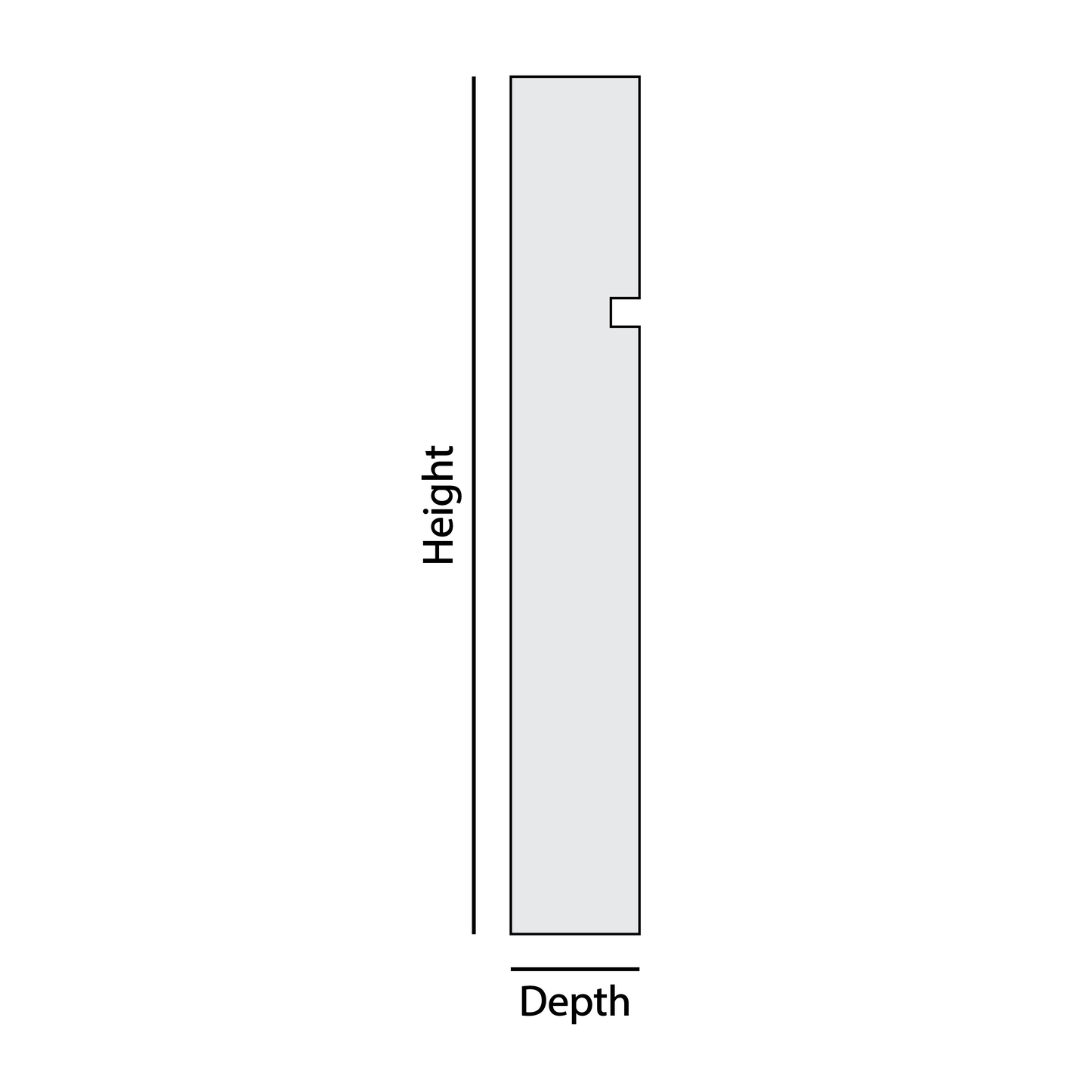 Grooved Square Edge MDF Skirting Board 2.4m (L) x 120mm (H) x 18mm (D)