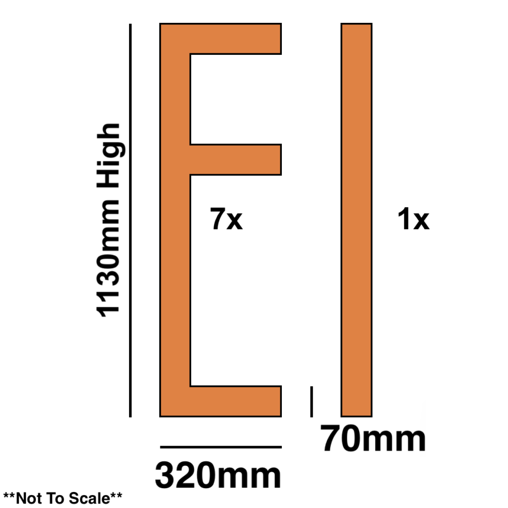 2.3m Wide Kit – Edwardian Style Wall Panelling – 7x 320mm Wide by 1130mm High - WITH BACKBOARDS