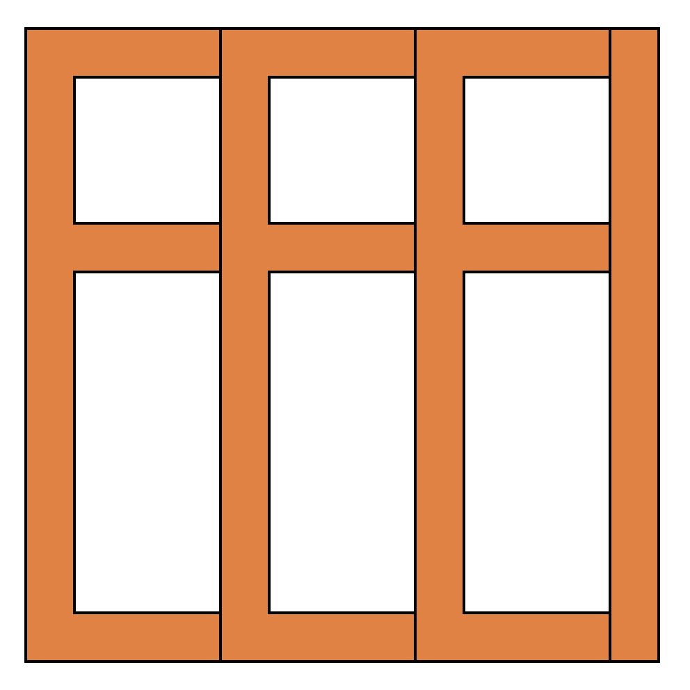 Single Panel – Edwardian Style Wall Panelling 320mm Wide