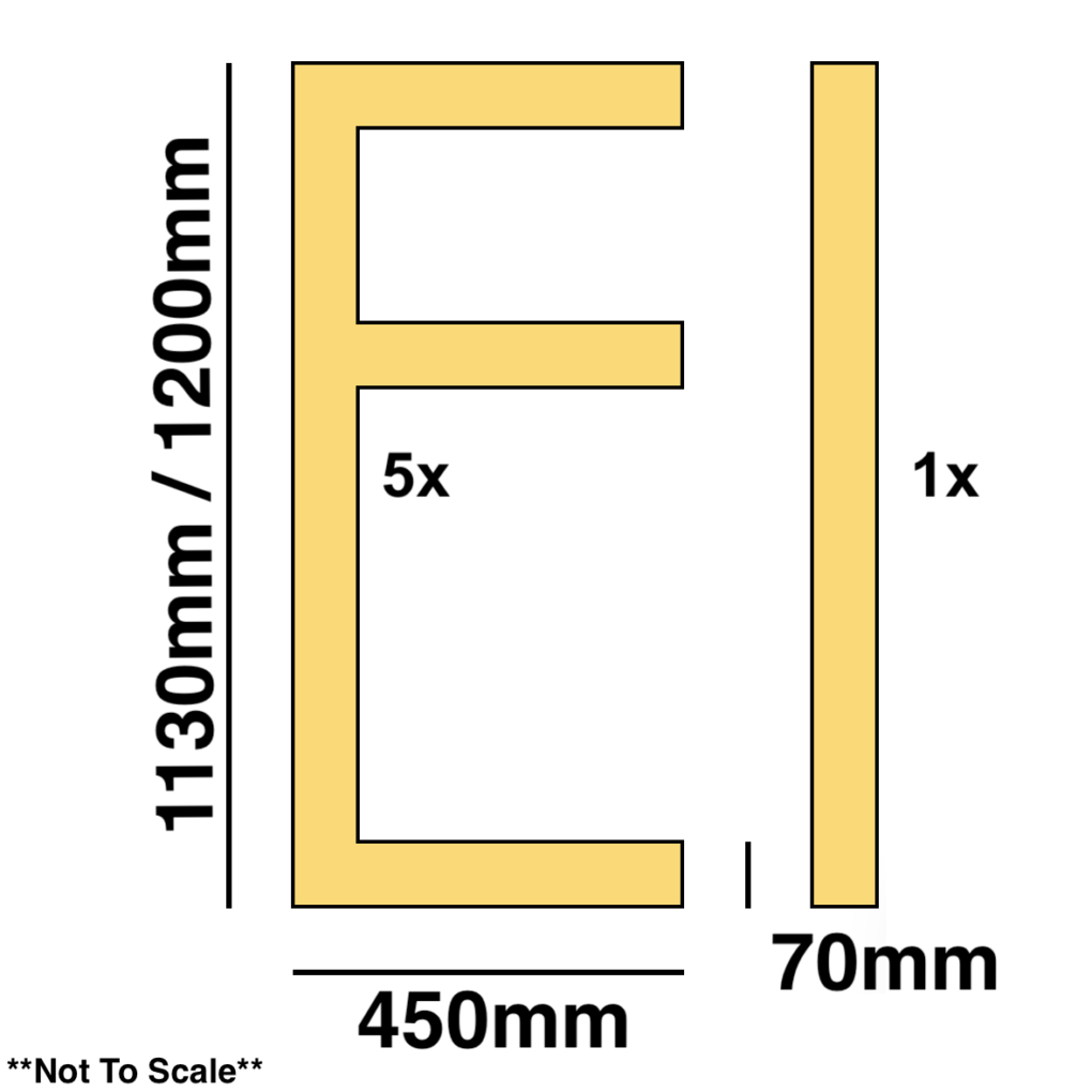 2.3m Wide Kit – Edwardian Style Wall Panelling – 5x 450mm Wide by 1130mm High