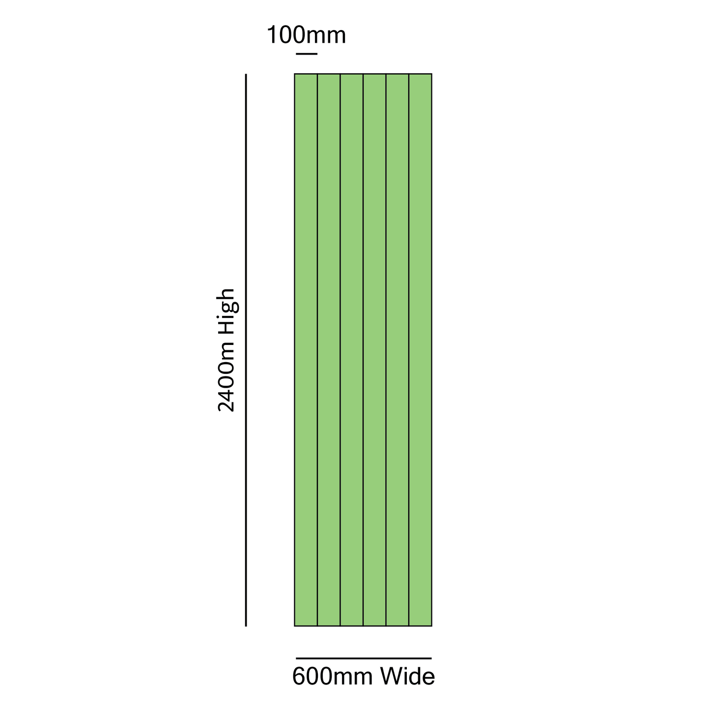 1x Tongue & Groove Style Panel 600mm Wide x 2400mm High