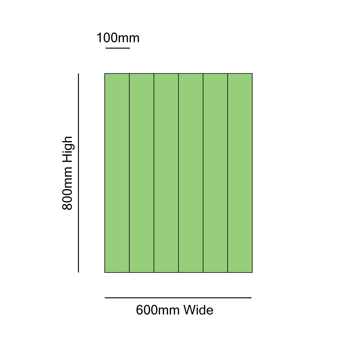 1x Tongue & Groove Style Panel 600mm Wide x 800mm High
