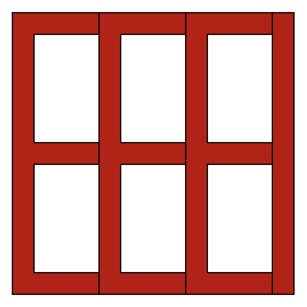 2.3m Wide Kit – Elizabethan Style Wall Panelling – 7x 1130mm High x 320mm Wide – WITH BACKBOARDS