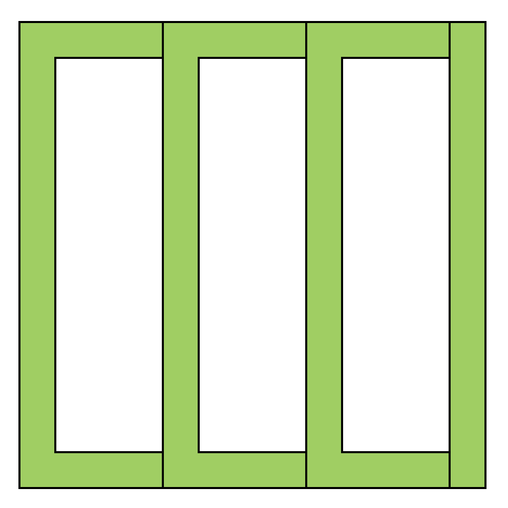 2.3m Wide Kit – Georgian Style Wall Panelling – 7x 1130mm High x 320mm Wide – WITH BACKBOARDS