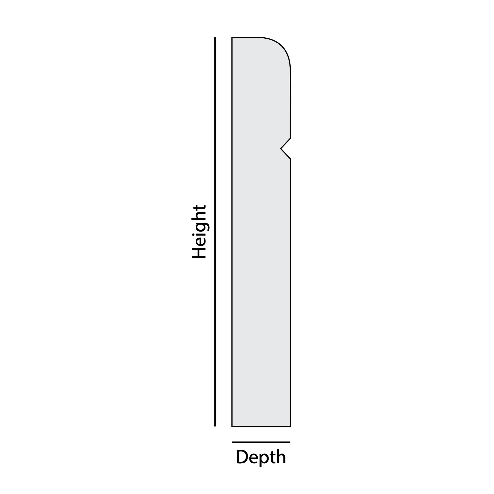 V Grooved Rounded Edge Skirting Board – DIY Wall Panelling Ltd